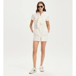 RNWK Renwick NWT White Short Sleeve Caddy Suit Romper Golf Dress, Size XS